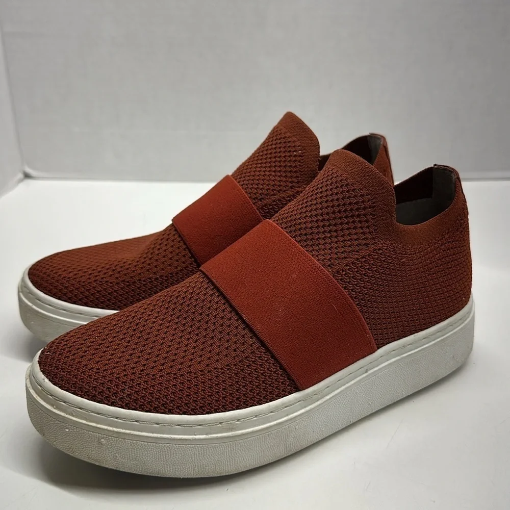Eileen Fisher Pari  Platform Shoes Slip On Sneakers Shoe Knit Stretch Size 6.5